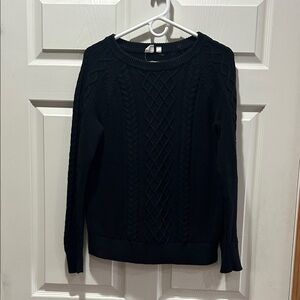 GAP Black Cable Knit Sweater